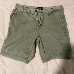 Green American eagle flat front shorts
